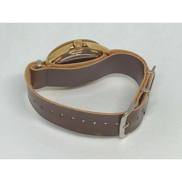 Fossil AM4540 Cecile Women's Brown Leather Analog Green Dial Quartz Watch Aa29 - Picture 9 of 9